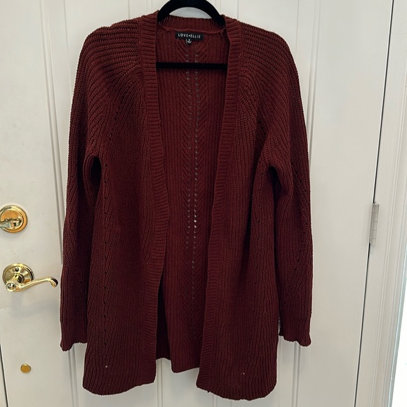 Love Ellie Anna Pointelle Detail Cardigan Sweater - Picture 7 of 10